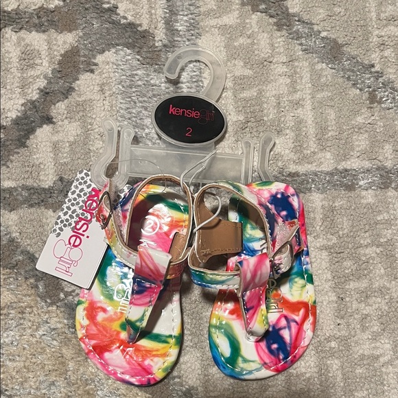 Kensie Girl Colorful Kids Flip Flops - Picture 1 of 3
